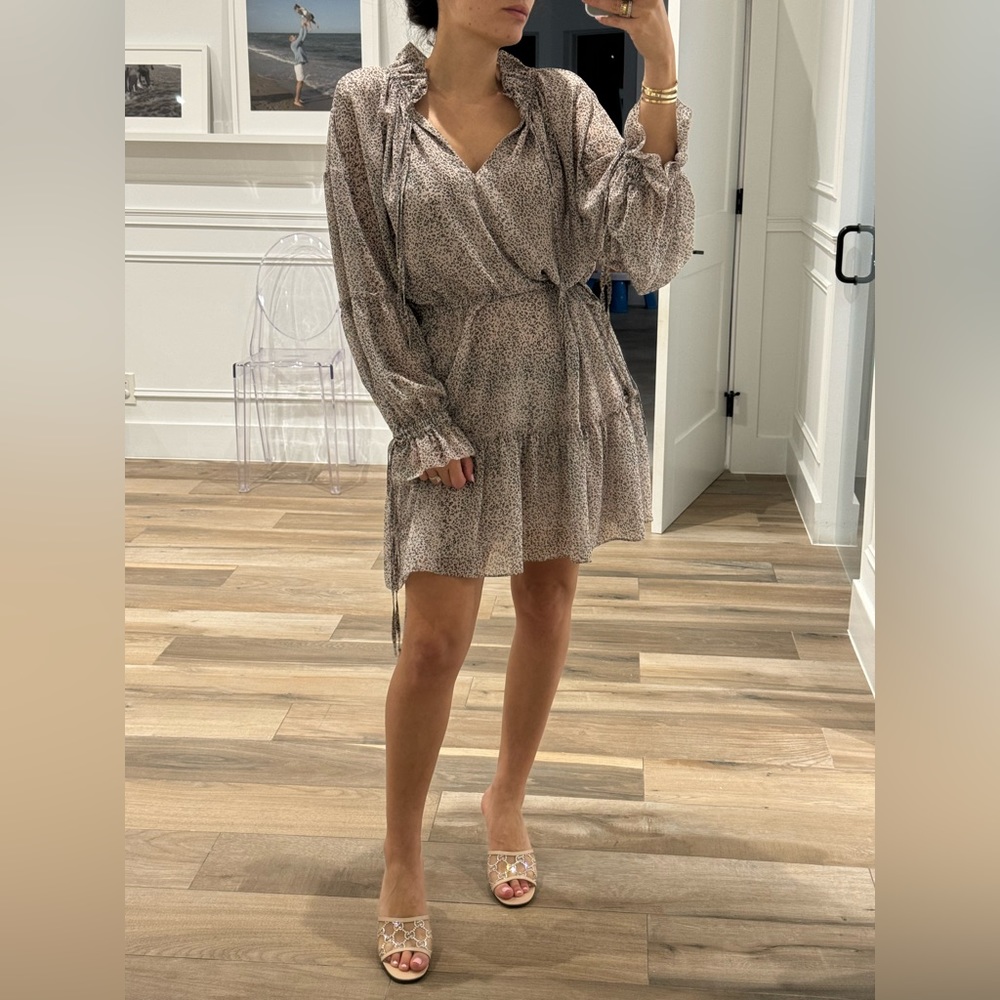 ALL SAINTS leopard chiffon dress